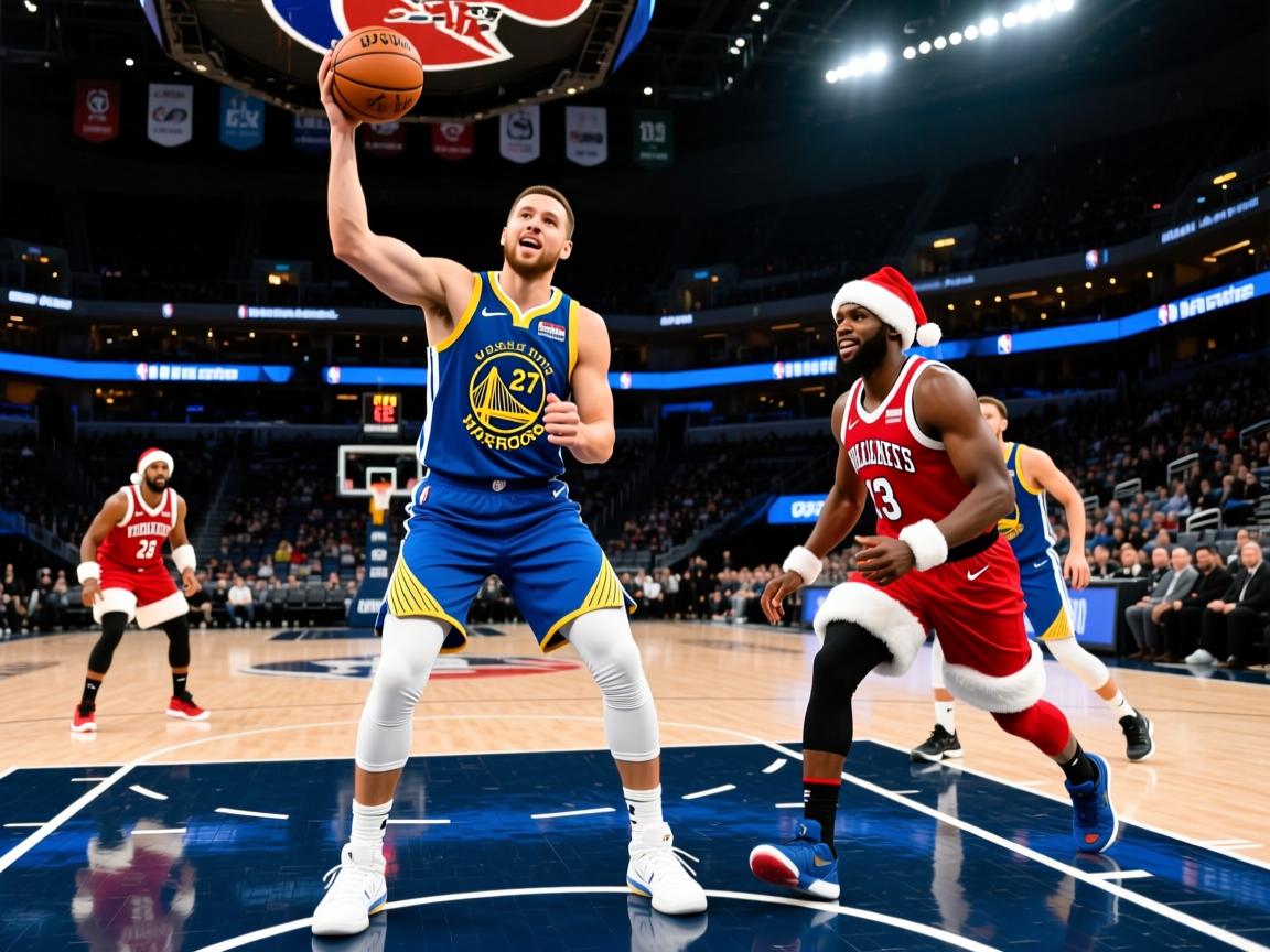 圣诞大战-库里23分弗拉格27+6勇士胜独行侠